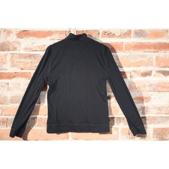 Lauren Ralph Lauren Active Ribbed Quarter-Zip Pullover - Black - Size L - Picture 12 of 16